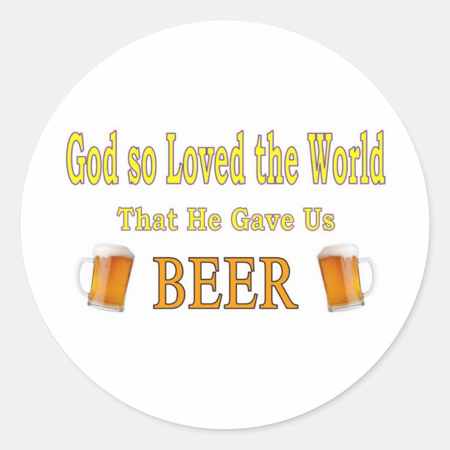 God So Loved the World Classic Round Sticker (Front)