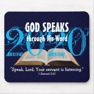 GOD SPEAKS Bible Year 2020 Customised Scripture Mouse Pad