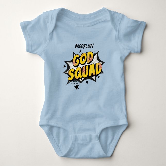 God Squad Christian youth group Sunday school Baby Bodysuit (Front)