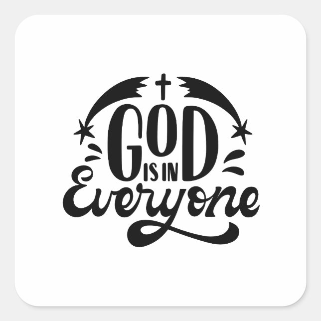 God Square Sticker (Front)