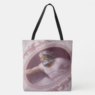 God the Father Classical Framed Renaissance Rose Tote Bag