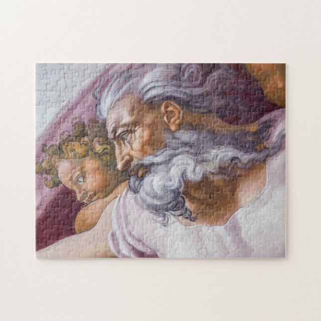 God the Father, Sistine Chapel by Michelangelo Jigsaw Puzzle (Horizontal)