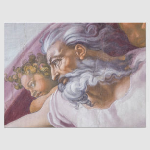 God the Father, Sistine Chapel by Michelangelo Tissue Paper