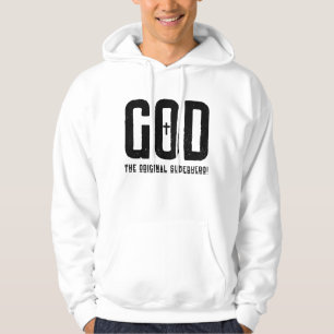 God The Original Superhero Biblical Cross Men's Hoodie