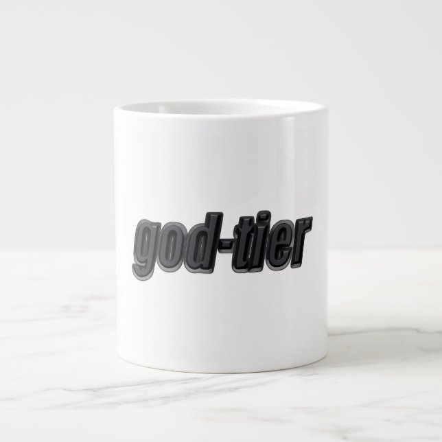 God-tier  large coffee mug (Front)