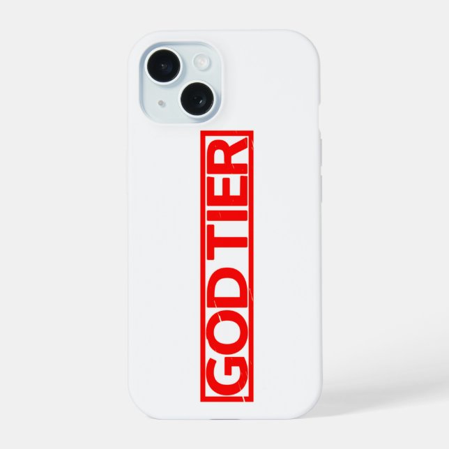 God Tier Stamp iPhone 15 Case (Back)