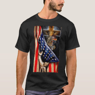 God Warrior Of Christ Jesus Lion Of Judah Cross Am T-Shirt