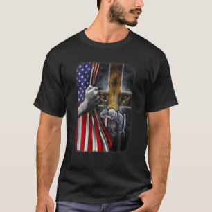 God Warrior Of Christian Jesus Lion Of Judah USA F T-Shirt