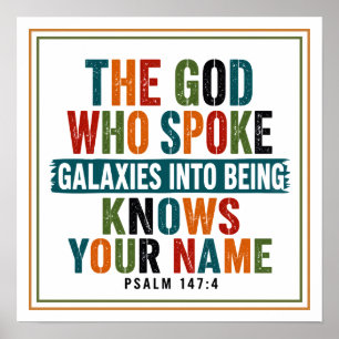 God Who Spoke Galaxies Into Being Knows Your Name Poster