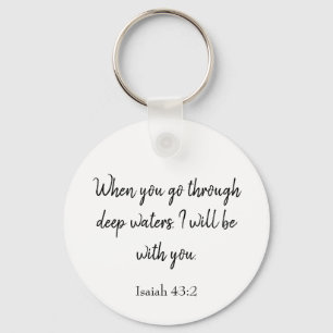 God will be with you Bible Verse Key Ring