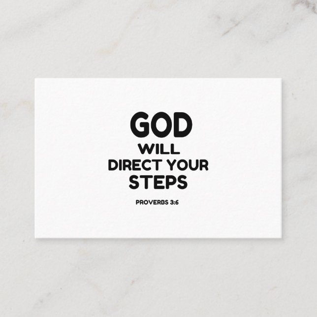 GOD WILL DIRECT YOUR STEPS BUSINESS CARD (Front)