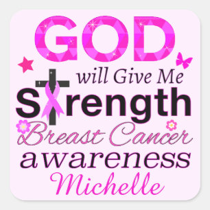 GOD Will Give Me Strength Square Sticker