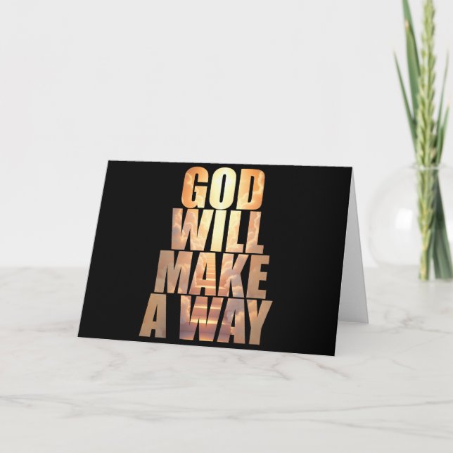 God Will Make A Way Christian Faith  Card (Front)