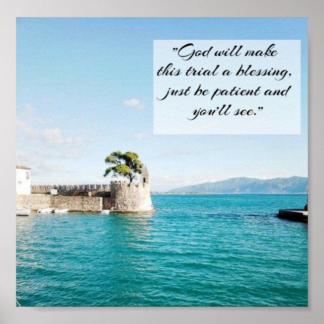 God Will Make This Trial A Blessing Christian Art Poster (Front)