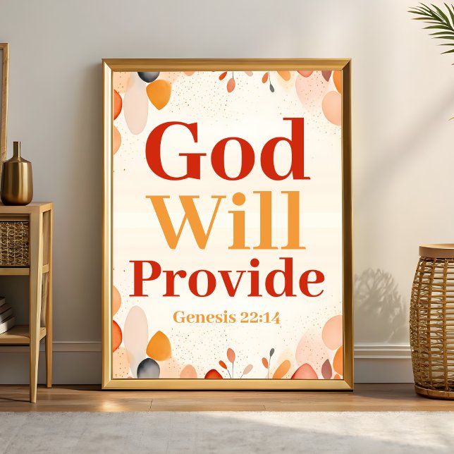 God Will Provide Boho Christian Wall Art print (Creator Uploaded)