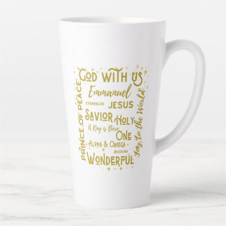 God With Us Latte Mug with the Names of Jesus