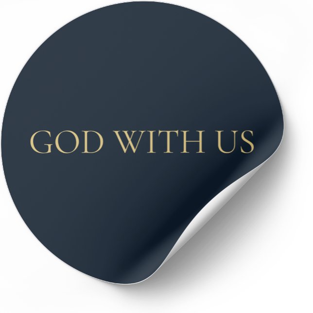 GOD WITH US – Navy Minimal Christmas Sticker (Creator Uploaded)