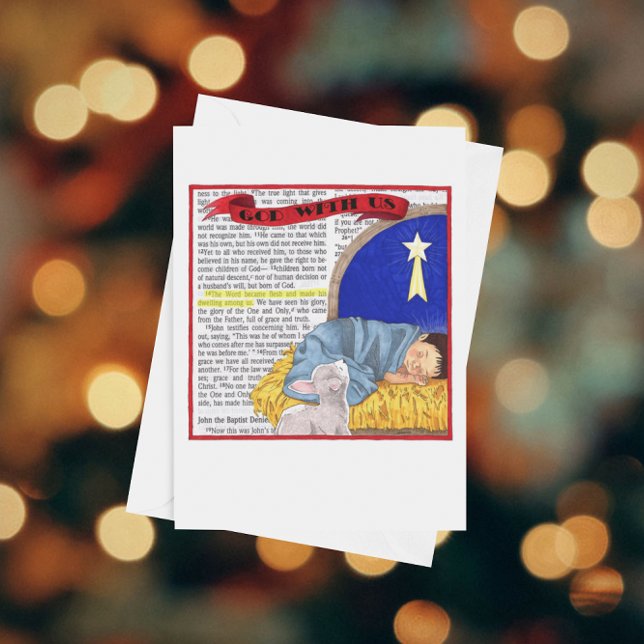 God With Us Personalised Christmas Card (Creator Uploaded)