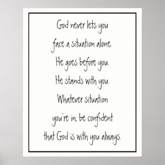 God With You Always Never Alone Inspirational  Poster