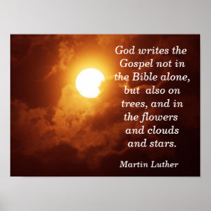 God writes the Gospel - Art Print