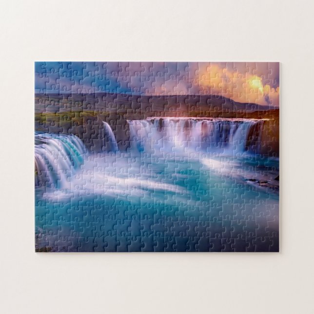 Goðafoss  Waterfall Iceland Jigsaw Puzzle (Horizontal)