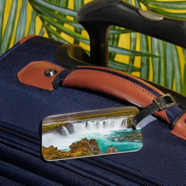 Godafoss waterfall, Iceland Luggage Tag (Front Insitu 3)