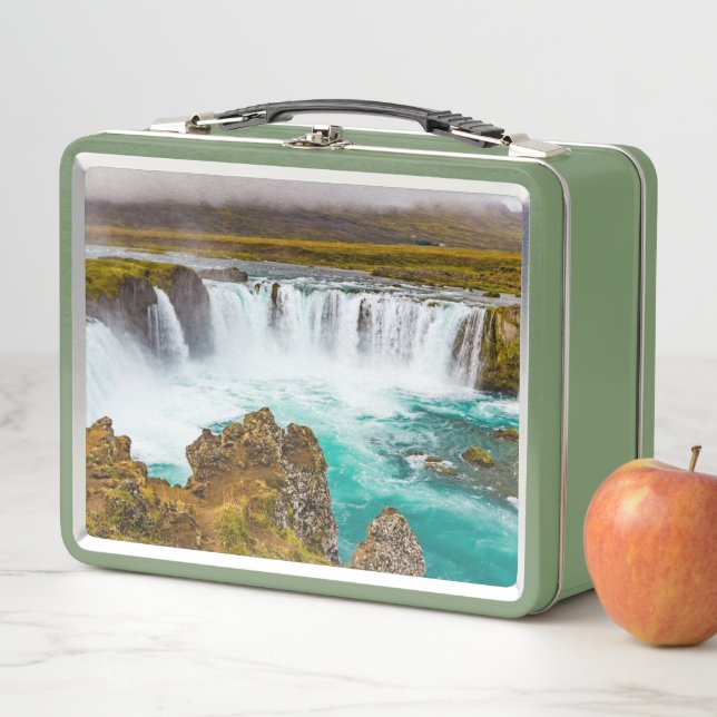 Godafoss waterfall, Iceland Metal Lunch Box (In Situ)