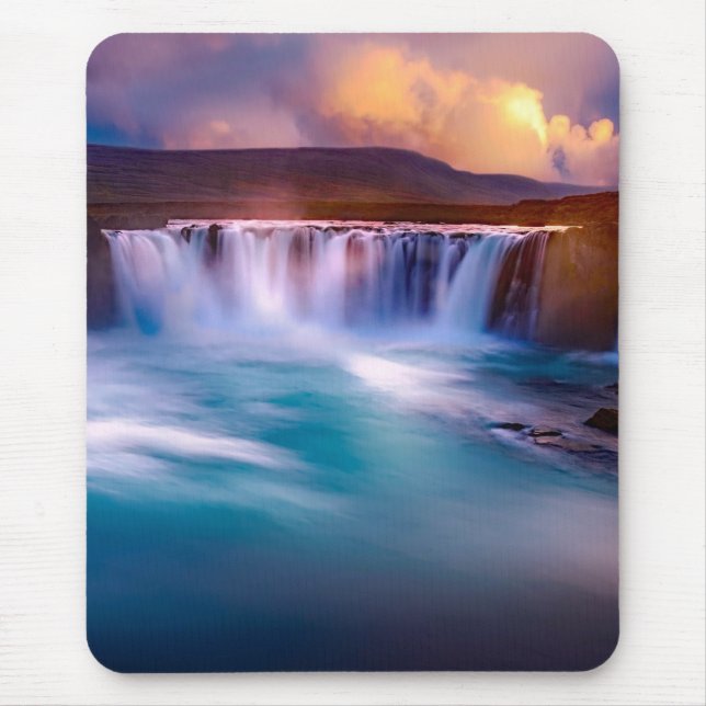 Goðafoss  Waterfall Iceland Mouse Pad (Front)