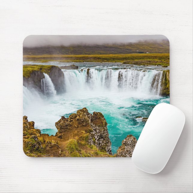 Godafoss waterfall, Iceland Mouse Pad (With Mouse)