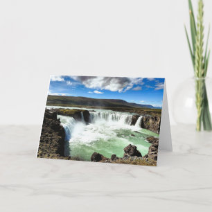 Godafoss Waterfall in Iceland Blank Card