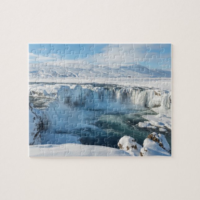Godafoss Waterfall Landscape Jigsaw Puzzle (Horizontal)