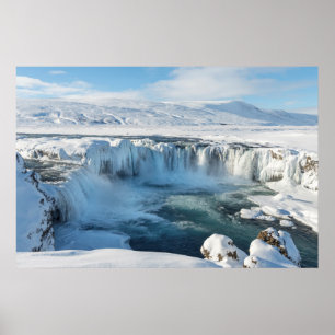 Godafoss Waterfall Landscape Poster