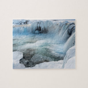 Godafoss waterfall, winter, Iceland 2 Jigsaw Puzzle