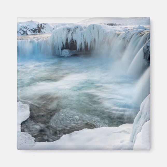 Godafoss waterfall, winter, Iceland 2 Magnet (Front)