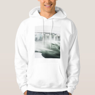 Godafoss waterfall, winter, Iceland Hoodie