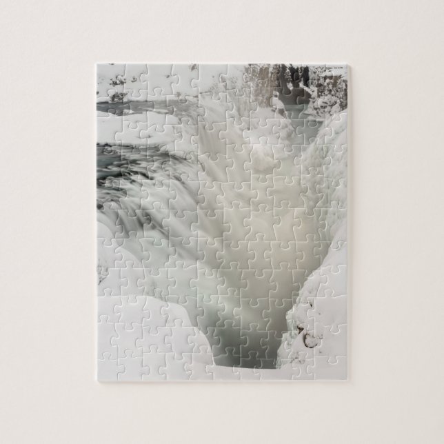 Godafoss waterfall, winter, Iceland Jigsaw Puzzle (Vertical)