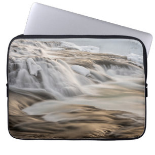 Godafoss waterfall, winter, Iceland Laptop Sleeve