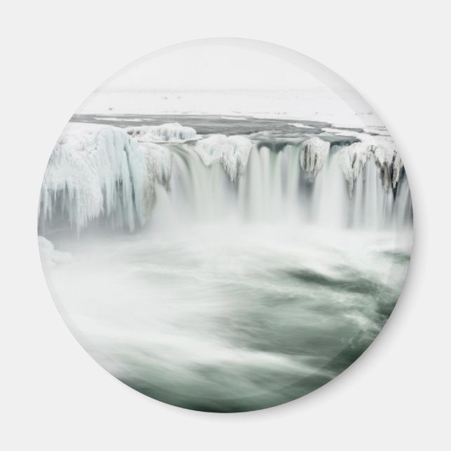 Godafoss waterfall, winter, Iceland Magnet (Front)