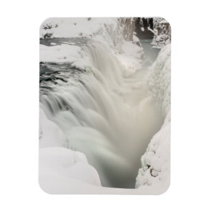 Godafoss waterfall, winter, Iceland Magnet