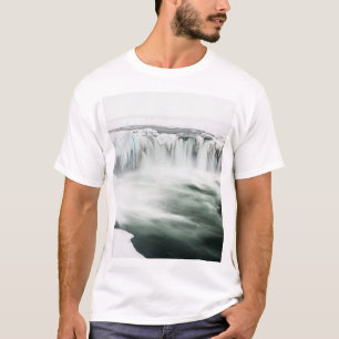 Godafoss waterfall, winter, Iceland T-Shirt