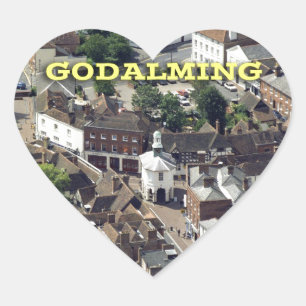 Godalming Surrey England Heart Sticker