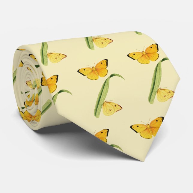 Godart's Colias Butterfly Tie (Rolled)