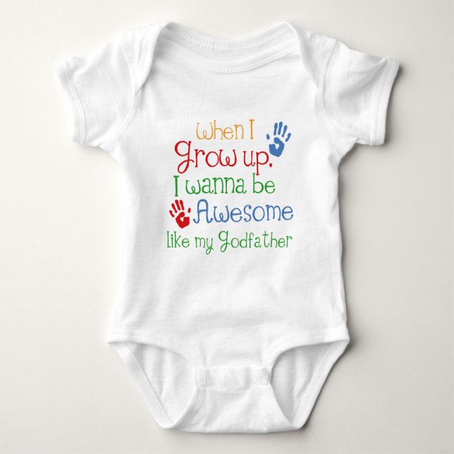 Godchild Gift Awesome Godfather Baby Bodysuit (Front)
