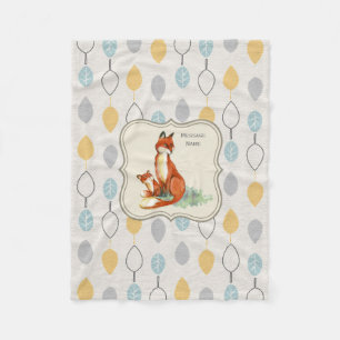 Godchild Gift Idea Personalised Fox Blanket