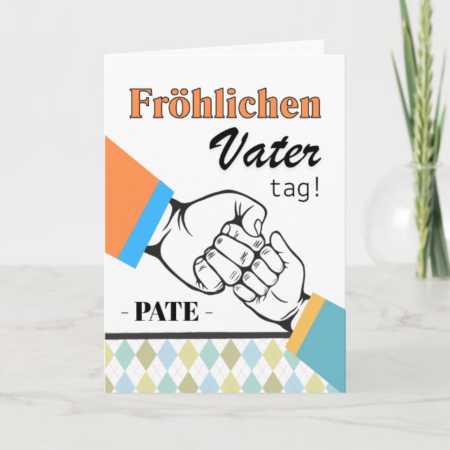 Goddad German Father’s Day Fist Bump Card (Front)