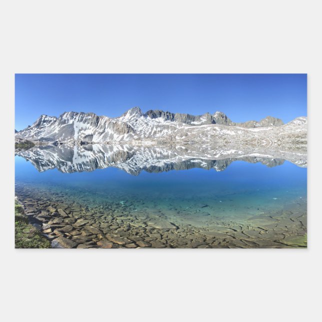Goddard Divide At Wanda Lake - John Muir Trail Rectangular Sticker (Front)