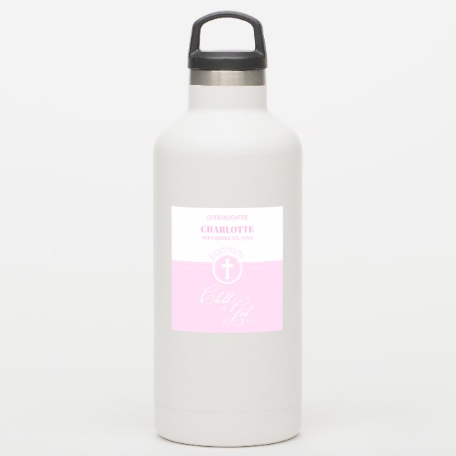 Goddaughter Baptism Pink Child of God Personalised (Waterbottle)