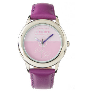 Goddaughter Baptism Pink Child of God Personalised Watch