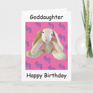 Goddaughter birthday bunny rabbit card