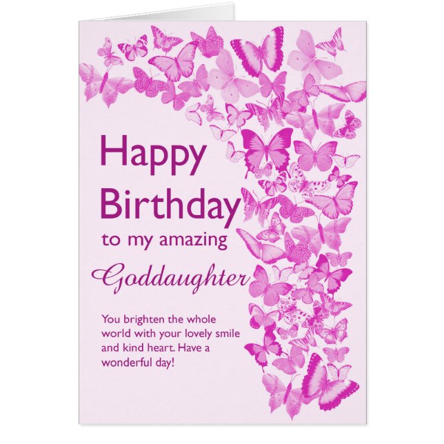 Goddaughter Birthday Butterflies (Front)